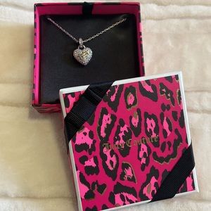 Juicy Couture Pave heart necklace NWT